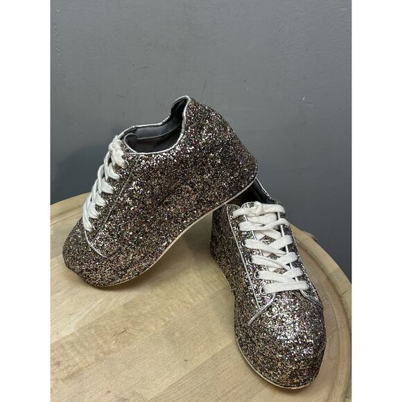 Steve Madden Shoes Womens Size 6M Multicolor Glitter Platform Karuso Chunky Sole - Picture 2 of 10